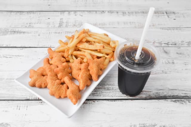 Dino nuggets combo at Junior's Restaurant